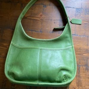 Coach Vintage Ergo Zip Pocket Shoulder Bag #9033, Leaf Green, HTFC
